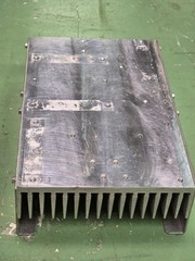 Machined Aluminum Heat Sink 10×6.5×1.75″ With Mount Flanges ~6 Pounds