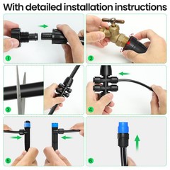230FT Quick-Connect Drip Irrigation 33FT Main tube+Father’s Day Gift for Dad