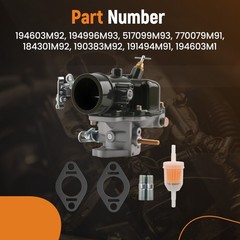 Carburetor for John Deere M MC MT 40 1020 2010 2020 2030 194603M1 191494M91