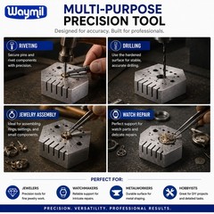 Hexagonal Staking Anvil 15 Holes & 5 Serrations Watch Riveting Watchmakers Tool