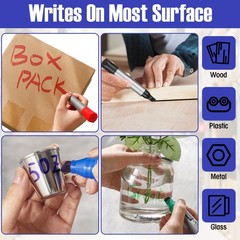 MARKERS SET Permanent Jumbo Large Chisel Tip Black Green Blue Red 32 Pcs FUUTREO
