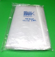200 Bags 13 x 15″ Clear 2mil Large Reloc Zippit Reclosable Bags Top Lock Jumbo
