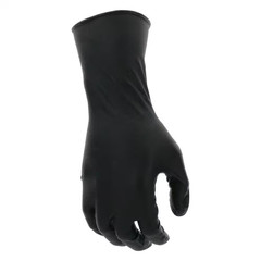 X-Large Black 8-Mil Thick 100% Nitrile Disposable Work Gloves with Textured Grip