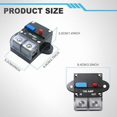 100 Amp Circuit Breaker Resettable Manual Reset Switch Button for Style: 100A