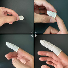 Approx. 420 Pcs Latex Finger Cots, Disposable Medium Finger Gloves, Fingertip Pr