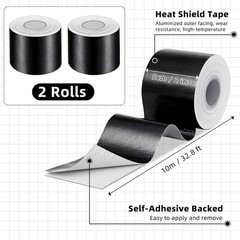 Heat Shield Tape Aluminum Foil Tape Reflective Fiberglass Insulation Waterpro…