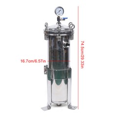 304 Stainless Steel Filter Bag Housing 150PSI High Pressure Filtration System