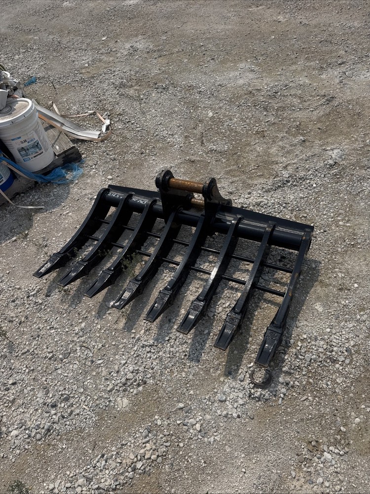 Cat 307 308 Mini Excavator Root Rake 50 Mm Pins New 48”