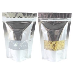 200 Silver Stand-Up Dry Food Mylar Pouches for Seeds and Grains
