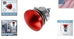 Red Mushroom Head Switch 5A SPST – Versatile and Easy to Install Waterproof
