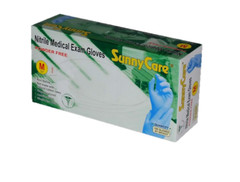 SUNNYCARE BLUE NITRILE MEDICAL GLOVES – 8602 MED – CASE OF 10 BOXES (100/BOX)