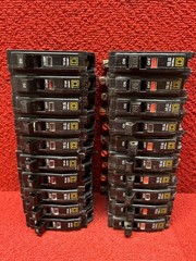 Lot of 20 Square D QO120 Circuit Breakers 20Amp 1 Pole 120/240VAC 10ka Good Cond