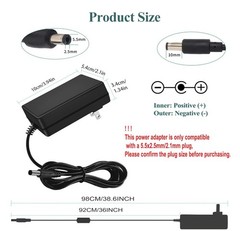 12V 5A Power Supply Adapter 100-240V 50-60Hz AC to DC ﻿ Converter 12 Volt 5 Amp
