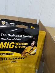 TILLMAN Welding/Heat Protective Glove 4″ Cuff, Cowhide, SZ L 6 Pairs 50L
