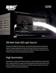 Endoscopy and Laparoscopy Light source with 150W LED and adapter for Storz Fiber