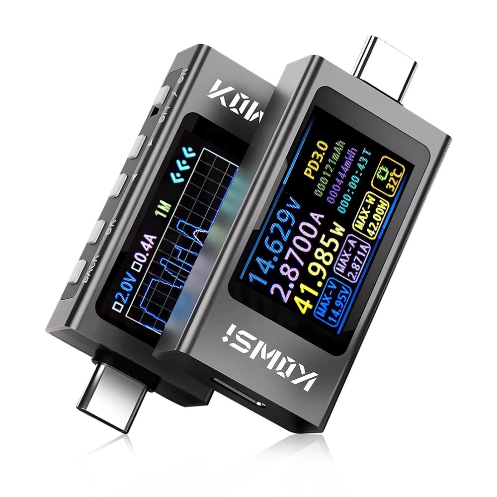 USB C Tester USB C Power Meter Tester,Digital Multimeter with LCD Display,Dig…