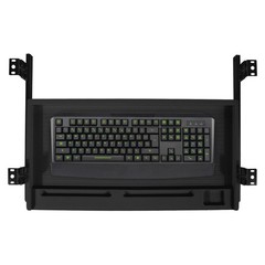 Slide Out Under Desk Keyboard Tray Pull Out Keyboard Drawer Shelf w/ Pen Holder