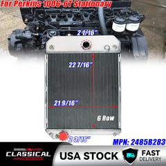 6-Row Aluminum Core Generator Radiator | 2485B283 For Perkins 1006-6T.Stationary