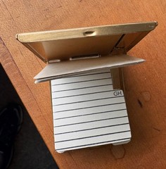 Vintage Miniature Brass Address Book Rolodex Sliding Tab Names Florida 1950s