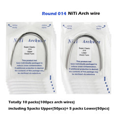 100PCS Dental Orthodontic Round Arch Wire NITI Stainless Steel Ovoid Nature Form