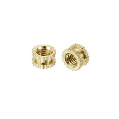 M3 x 3mm(L) x 5mm(OD) Female Thread Brass Knurled Threaded Insert, 300Pcs