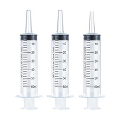 3x 60ml/2oz Plastic Syringe Sterile Plant Water Animal Feeder Individual SEALED