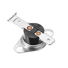 uxcell KSD301 Thermostat 40°C/104°F 10A Normally Open N.O Adjust Snap Silver