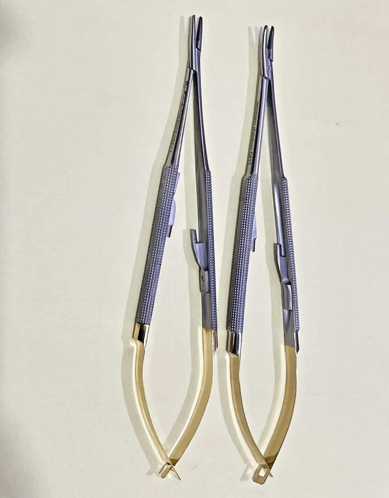 HU-FRIEDY Castroviejo Needle Holder 7″ 18cm Lot of 2 Pcs NH5024SiM NH5024RC