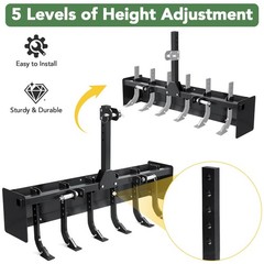 💎55″ Tow Behind Box Scraper Box Blade 3-Point Quick Hitch For Cat 0 Cat 1 Tract