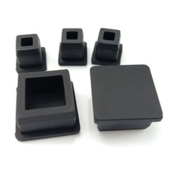 Silicone Rubber Square Hole Plugs Tube Inserts Bungs Stopper Black 6.6-120.6mm