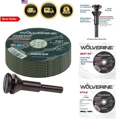 Die Grinder Cut-Off Wheel Mandrel Kit with 10 Discs for Metal Cutting