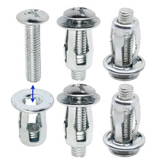 20Pcs Hollow Wall Anchors for Thin Walls, Heavy Duty M6 x 1″ Metal Anchors