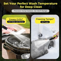 Portable Hand Sprayer, Foldable Water Sprayer Washer w/3.2Gal Tank and 10FT H…