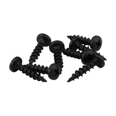 100 Pack #8 x 3/4″ Coarse Deep Thread Pan Head Screws Black Phosphate – Wood MDF