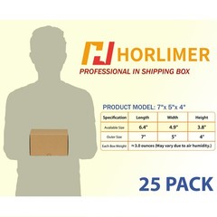 7x5x4 inches Shipping Boxes Set of 25, Brown Corrugated Cardboard Box Literat…