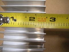 Aluminum heat sink 9″ x 2.5″ x 1.25″ 1 pounds 4 ounces