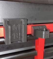 Magnet Battery Holder for Milwaukee M12/M18, Storage, Organize, Mount, Pack of 2