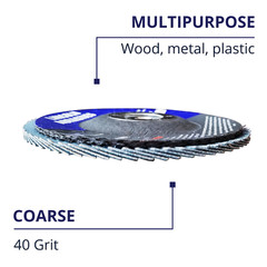 100 Pc 4-1/2″ x 7/8″ 40 Grit Flap Discs Sanding Wheels