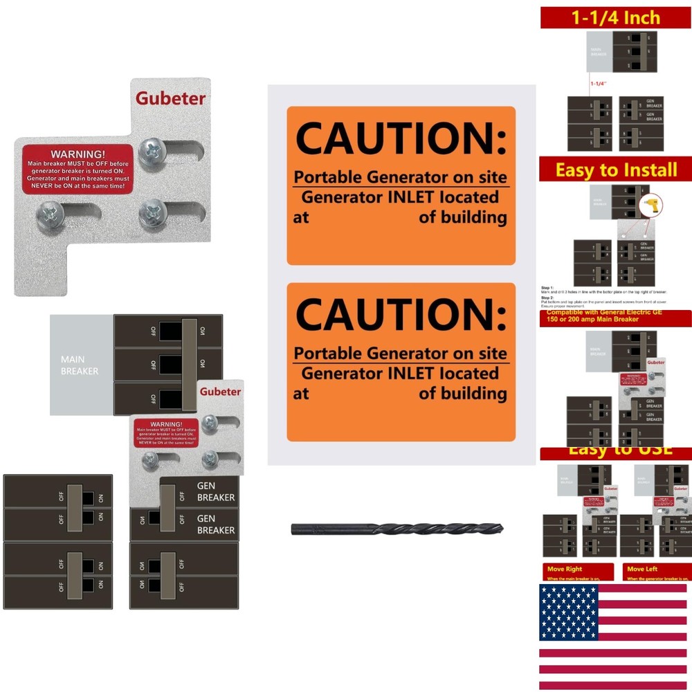 Safety Certified Generator Interlock Kit for GE Breakers – Protect Your Home