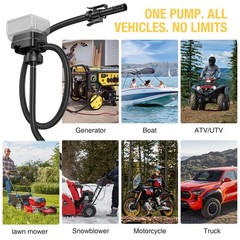 Auto-Stop Cordless Fuel Transfer Pump Compatible with DeWalt 20V & Milwaukee 18V