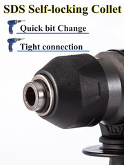 Cordless Rotary Hammer Drill 21V with Brushless Motor & Long Battery Life