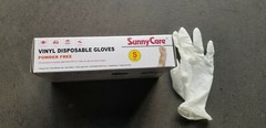 100qty Vinyl (Powder FREE) Gloves Size Small