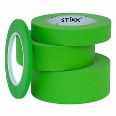 5pk 1.5″ 36mm x 60yd STIKK Green Painters Masking Tape 14 Day Easy Removal