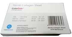 DENTAL COLO GIDE STERILE COLLAGEN SHEET GTR MEMBRANE 10 X 15 mm BONE GRAFTING