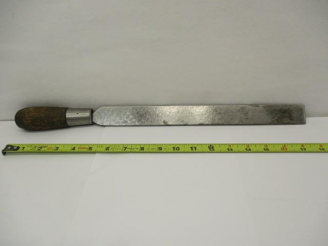 Hand Scraper with ” Scraped ” Finish Way Scraper 18″ Long w/ Handle Blunt End VG