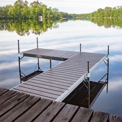 Stationary Dock Heavy Duty Floating Dock Brackets Side Leg Pipe Holder Rail