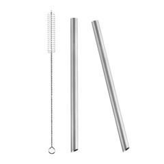 Pure Titanium Reusable Straws with Travel Case & 1.2cm, 1.2cm