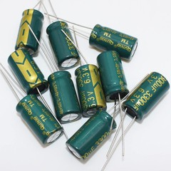 10 PCS Electrolytic Capacitor 3300uF 6.3V 10x20mm Aluminum Radial Capacitor…