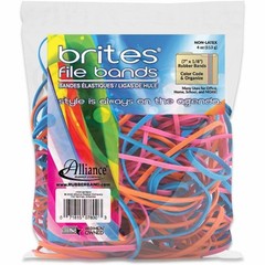Rubber 07800 Non-Latex Brites File Bands, Colored Elastic Bands, 50 Count (Pa…
