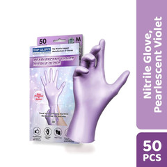 Top Glove Nitrile Disposable Powder Free Glove – Pearlescent Pink/ Violet 50s